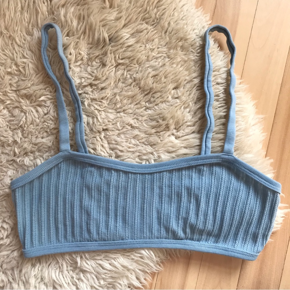 Rudy Jude Pointelle Bralette in Sky Blue
